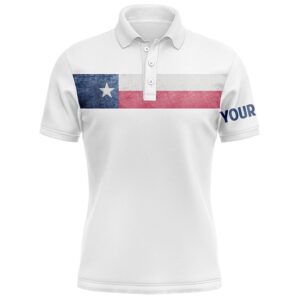 Texas Flag White Men’s Golf Polo Shirts&hellip;