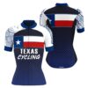 Texas Flag Men’s Cycling Jersey With Full Zipper 3 Rear Pockets Bicycle Clothes, Custom Mono Cycling Jersey