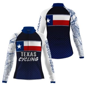 Texas Flag WoMen s Cycling Jersey With Full Zipper 3 Rear Pockets Bicycle Clothes Custom Mono Cycling Jersey 2 vfai82.jpg