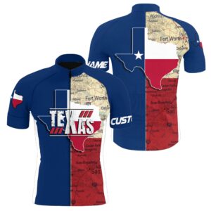 Texas Men s Cycling Jersey With Full Zip Bike Shirt 3 Rear Pockets Cycle Gear Custom Mono Cycling Jersey 2 vza801.jpg