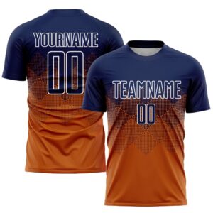 Texas Orange Navy White Sublimation Soccer Uniform&hellip;