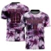 Tie Dye Black White Sublimation Soccer Uniform Jersey, Custom Team Soccer Jersey Shirt