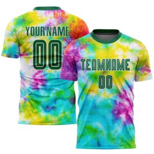 Tie Dye Kelly Green White Sublimation Soccer&hellip;