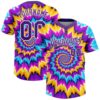 Tie Dye Pink White 3D Watercolor Gradient Two Button Unisex Softball Jersey, Custom Team Softball Jersey