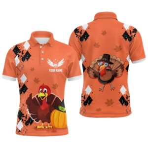 Turkey Bird Thanksgiving Golf Men’s Polo Shirt&hellip;