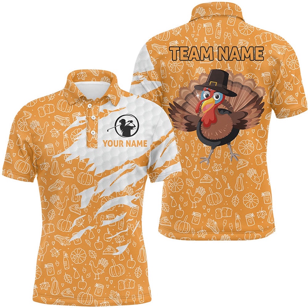 Turkey Bird Thanksgiving Golf Team Men’s Polo Shirt Orange Custom Men Golf Tops Funny Golf Gifts, Golf Polo Shirt, Golf Shirts Turkey Bird Thanksgiving Golf Team Men’s Polo Shirt Orange Custom Men Golf Tops Funny Golf Gifts, Golf Polo Shirt, Golf Shirts