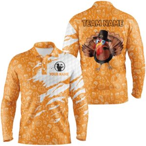 Turkey Bird Thanksgiving Golf Team Men s Polo Shirt Orange Custom Men Golf Tops Funny Golf Gifts Golf Polo Shirt Golf Shirts 2 ordgln.jpg