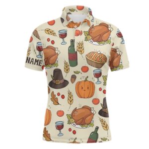 Turkey Thanksgiving Golf Men Polo Shirt Autumn&hellip;