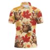 Turkey Thanksgiving Golf Men Polo Shirt Autumn Seamless Custom Golf Shirts For Men Golf Gifts, Golf Polo Shirt, Golf Shirts