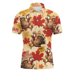 Turkey Thanksgiving Men’s Golf Polo Shirt Fall&hellip;