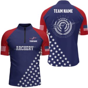 US Archery Men Jersey Shirts, American Flag&hellip;
