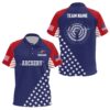 US Archery Silhouette Archers Polo Shirts Custom Patriotic Archery Team Shirts, Custom Archery Team Polo Shirt