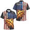 US Archery Silhouette Archers Polo Shirts Custom Patriotic Archery Team Shirts, Custom Archery Team Polo Shirt
