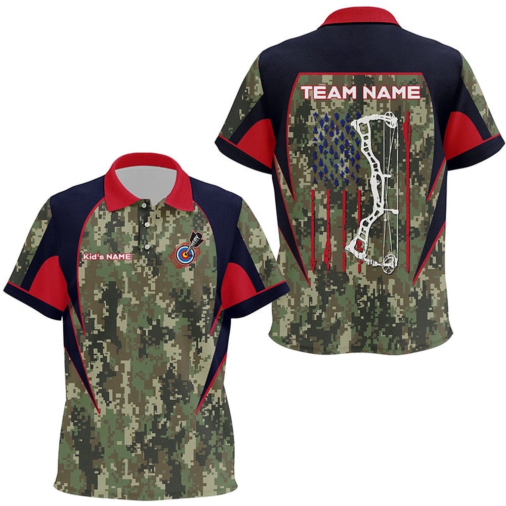 US Flag Camouflage Archery Polo Shirts Archery Polo Custom Archery Shirts, Custom Archery Team Polo Shirt US Flag Camouflage Archery Polo Shirts Archery Polo Custom Archery Shirts, Custom Archery Team Polo Shirt