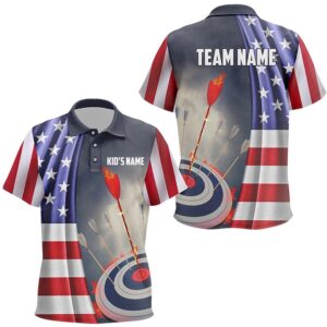 US Flag Patriotic Archery Polo Shirts, Flaming&hellip;