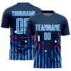 US Navy Blue White Geometric Shapes Sublimation Soccer Uniform Jersey, Custom Team Soccer Jersey Shirt