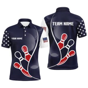 Us Flag Bowling Shirt Custom Bowling Team&hellip;