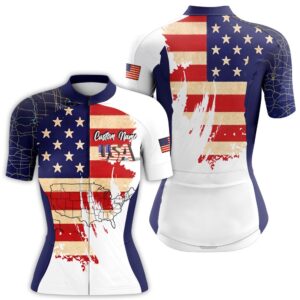 Usa Bike Jersey With Pockets American Flag&hellip;