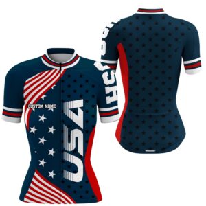 Usa Bike Shirt Women Cycling Jersey American&hellip;