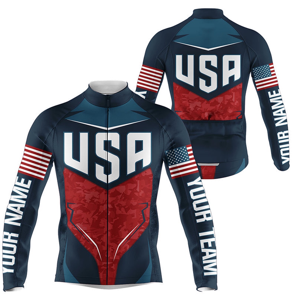 Usa Cycling Jersey Men With 3 Back Pockets American Bike Shirt Custom Full Zip Bicycle Tops, Custom Mono Cycling Jersey Usa Cycling Jersey Men With 3 Back Pockets American Bike Shirt Custom Full Zip Bicycle Tops, Custom Mono Cycling Jersey