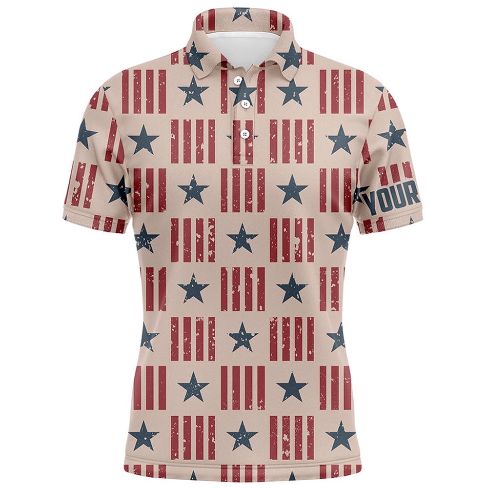 Usa Patriot Seamless Men’s Golf Polo Shirt Retro American Golf Shirts For Men Golfing Gifts, Golf Polo Shirt, Golf Shirts
