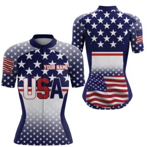 Usa Women Cycling Jersey American Flag Racewear&hellip;
