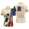 Vintage American Flag Just Golf It Men’s Polo Golf Shirts, Customized Golf Shirts For Men, Golf Polo Shirt, Golf Shirts