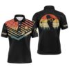 Vintage American Flag Men’s Golf Polos Shirts Custom Golf Ball Pattern Golf Polo Shirt For Men’s, Golf Polo Shirt, Golf Shirts
