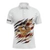 Vintage American Flag Men’s Golf Polos Shirts Custom Name Golfing Gifts For Men, Golf Polo Shirt, Golf Shirts