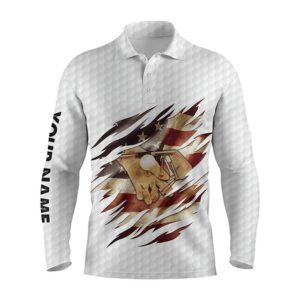 Vintage American Flag Men’s Golf Polos Shirts&hellip;