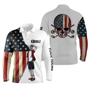 Vintage American Flag Patriotic Men’s Golf Polo&hellip;