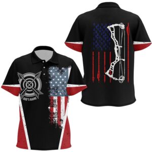 Vintage American Flag Target Archery Polo Shirts,&hellip;