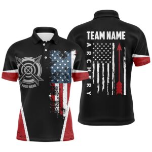 Vintage American Flag Target Archery Polo Shirts&hellip;