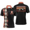 Vintage Black Canadian Flag Men’s Golf Polo Shirts Custom Golf Outfits For Men’s, Golf Polo Shirt, Golf Shirts