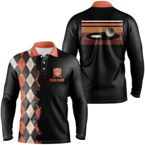 Vintage Argyle Plaid Pattern Black Custom Men’s&hellip;