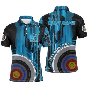 Vintage Blue Target Archery Polo Shirts For&hellip;