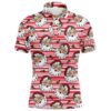 Vintage Cartoon Santa Claus With Snow Christmas Men’s Golf Polo Shirt Custom Cute Men’s Golf Tops, Golf Polo Shirt, Golf Shirts