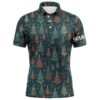 Vintage Christmas Tropical Men’s Golf Polo Shirt Custom Name Golf Shirts For Men, Golf Polo Shirt, Golf Shirts