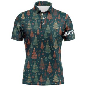Vintage Christmas Trees Men’s Golf Polo Shirts&hellip;