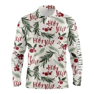 Vintage Christmas Tropical Men’s Golf Polo Shirt&hellip;