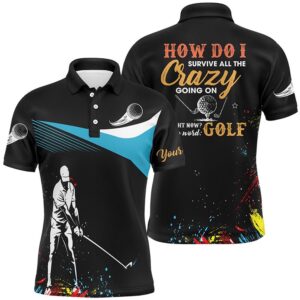 Water Color Men’s Personalized Colorful Golf Shirts&hellip;