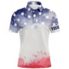 Watercolor American Flag Just Golf It Men’s Customized Golf Shirts For Men’s, Golf Polo Shirt, Golf Shirts