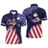 Watercolor American Flag Men’s Golf Polo Shirts Patriotic Usa Golf Shirts For Men Cool Golf Gifts, Golf Polo Shirt, Golf Shirts