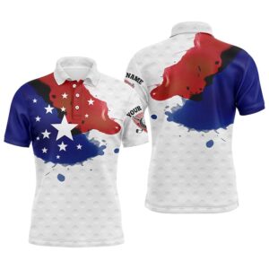 Watercolor American Flag Polo Shirts Customized Wet&hellip;