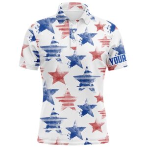 Watercolor American Stars Men’s Golf Polo Shirt&hellip;