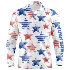 Watercolor American Stars Men’s Golf Polo Shirt&hellip;