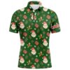 Watercolor Christmas Trees And Gifts Men’s Golf Polo Shirt Winter Golf Shirts For Men, Golf Polo Shirt, Golf Shirts