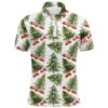 Watercolor Christmas Trees Seamless Pattern Men’s Golf Polo Shirts Funny Golf Tops For Men, Golf Polo Shirt, Golf Shirts