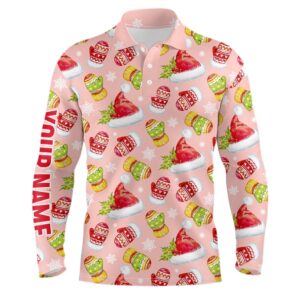 Watercolor Pink Christmas Golf Men s Polo Shirt Personalized Funny Golf Shirts For Men Golf Gifts Golf Polo Shirt Golf Shirts 2 x0sqwb.jpg