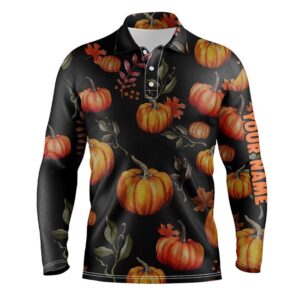 Watercolor Pumpkin Thanksgiving Men s Golf Polo Shirt Customized Fall Pattern Golf Shirts For Men Golf Polo Shirt Golf Shirts 2 nmjnle.jpg